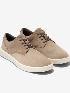Cole Haan Taupe Suede Casual Derby Slip-On Sneakers